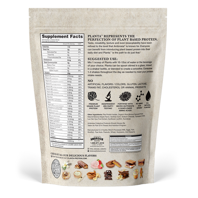 Planta® Premium Plant Protein 25 Servings Ambrosia Collective