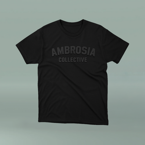 Ambrosia Double Black Texture Print T-Shirt